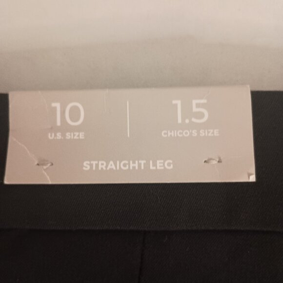 Chico’s Women’s Black Bi-Stretch Straight Crop Pants Size 10 NWT - Picture 11 of 16